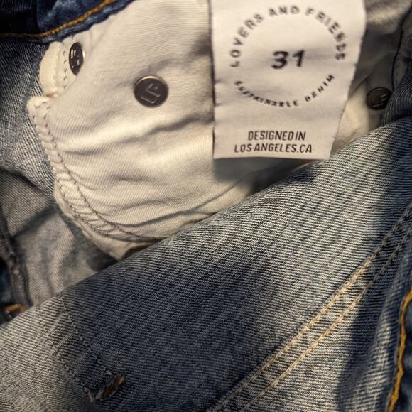 Lovers + Friends Ryan High Rise Rigid Loose Straight Jeans NWT - Picture 10 of 14